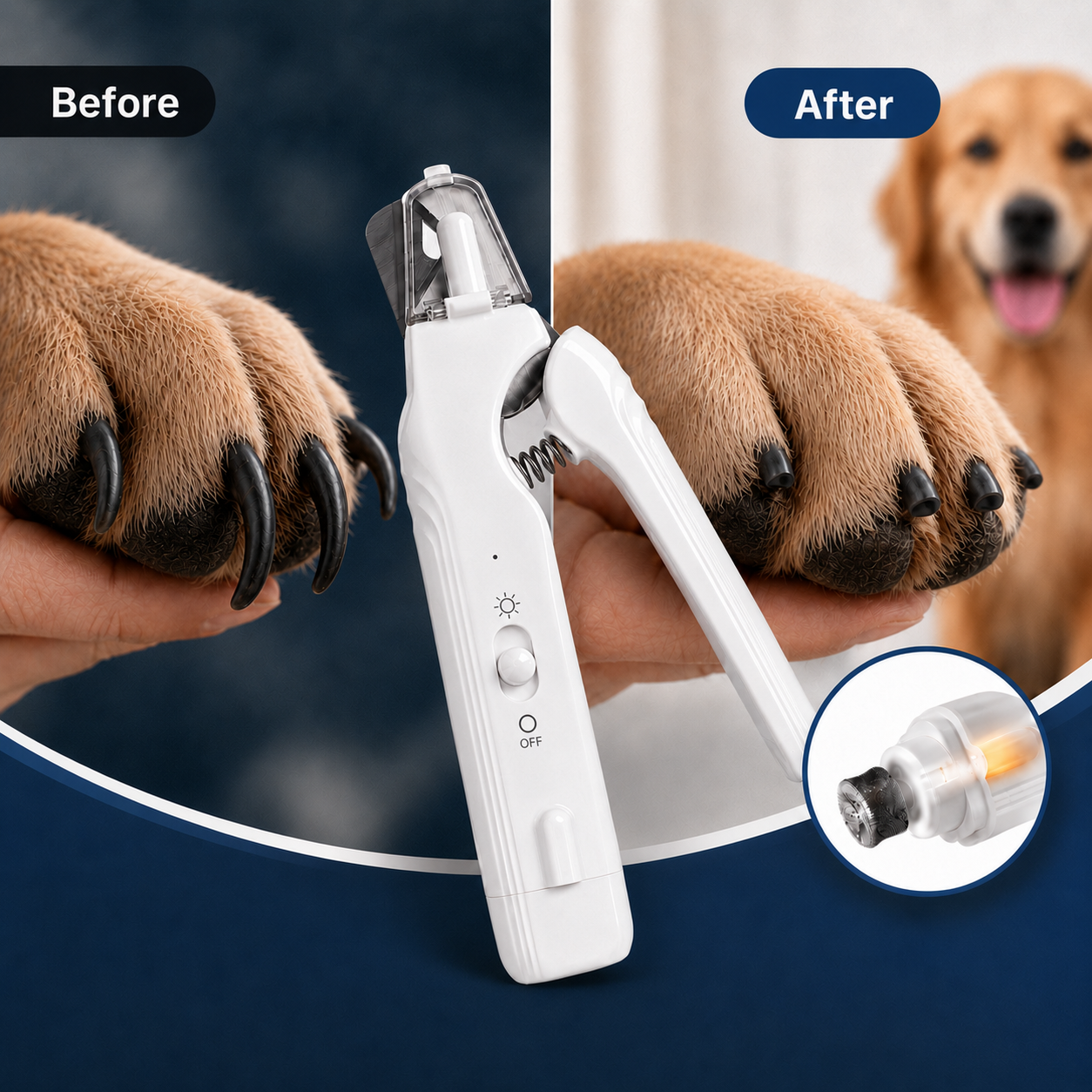 PawLuma Pro - 2-in-1 LED Nail Clipper & Grinder vp